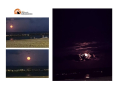 La Luna rossa al tramonto vista da Montesilvano spiaggia. Le foto.