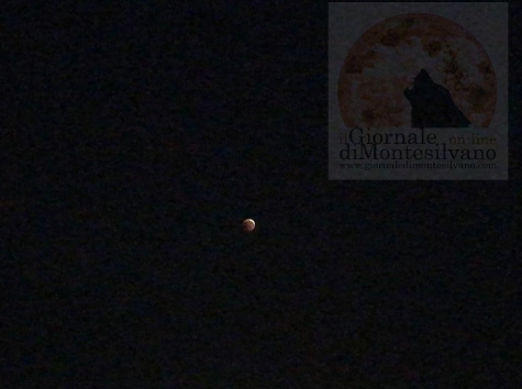 Luna vista da colle telgrafo ieri sera