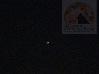 Luna vista da colle telgrafo ieri sera