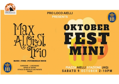 Aielli. Oktoberfest con il concerto della band italiana Max Aloisi Trio