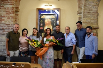 Tortoreto, Palio del Barone 18° Drappo disegnato da Caterina Moscadelli