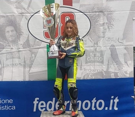 Montesilvano/minimoto. Luana Giuliani conquista il pubblico del Trofeo Simoncelli