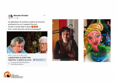 nella foto il corso, l'artista e un'opera di Prosperi