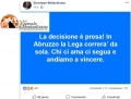 l'annuncio sul social