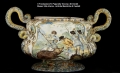 Paparella Treccia/ la maiolica del mese: Carlo Antonio Grue, Zuppiera con caccia al cinghiale