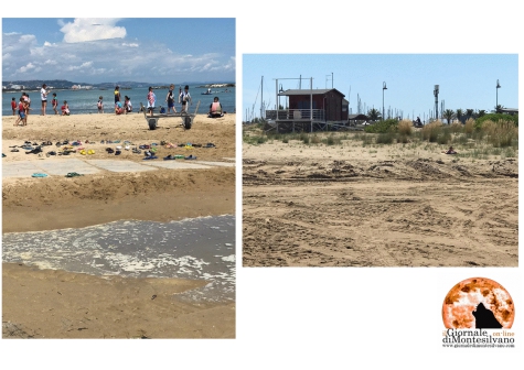 Pescara. Acque maleodoranti, cumuli di sabbia e dune sfiorate dalle ruspe