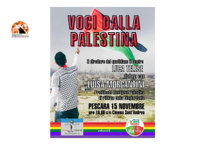 “Voci dalla Palestina”, con Luisa Morgantini