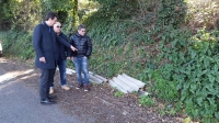 Il sindaco Maragno insieme a Palumbo e il tecnico fabio Ciarallo