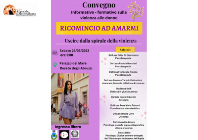 Roseto. “Ricomincio ad amarmi”- Uscire dalla spirale della violenza