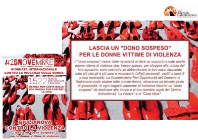 Giulianova/25 novembre, calendario che  ricorderà ogni giorno il numero 1522