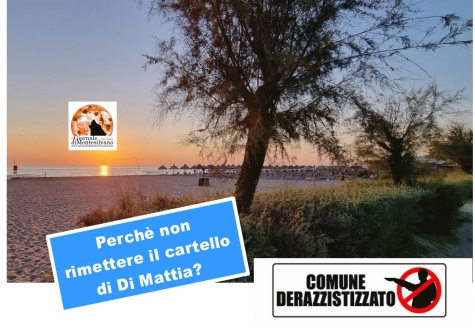 Montesilvano/ 'Comune derazzistizzato'. Perchè non reinserire il cartello di Di Mattia?
