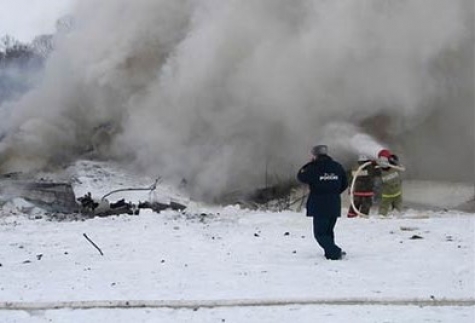 Aereo russo precipitato. Esploso nell'impatto