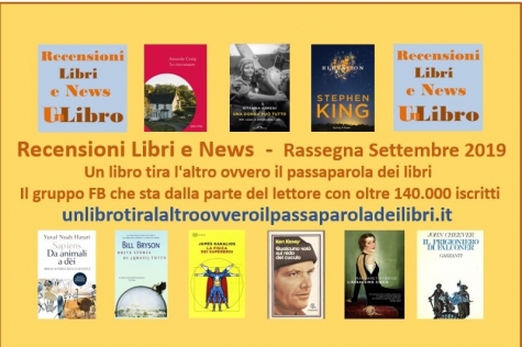 Libri, i più letti di settembre 2019