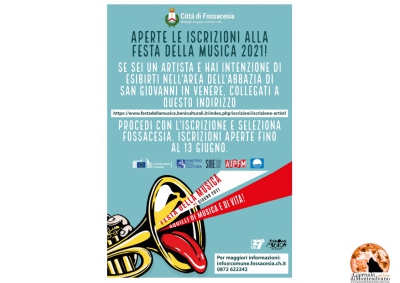 Fossacesia, aperte iscrizioni per festa della musica