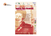 “Notte dei ricordi 2” progetto speciale dedicato alla memoria di Vinicia Michetti