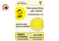 Fossacesia, una panchina gialla per Giulio Regeni