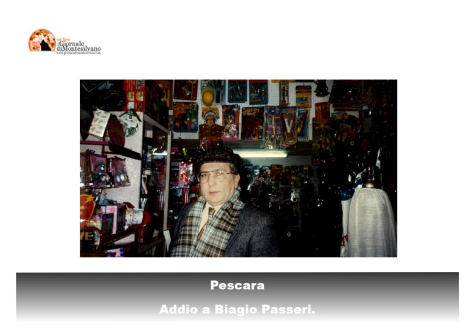 Pescara. Addio a Biagio Passeri