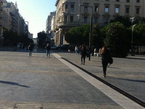 piazza Salotto a Pescara - anche questa mattina si avvertiva forte odore.