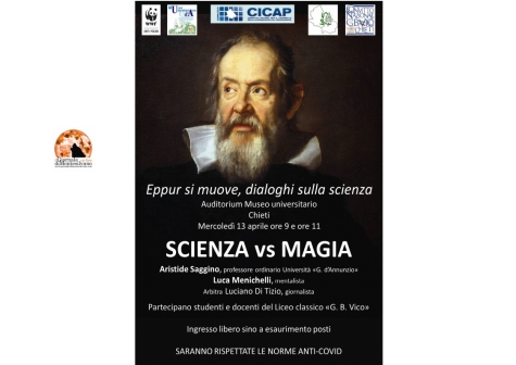 Chieti. Cicap, “Eppur si muove” torna la conferenza spettacolo Scienza vs Magia