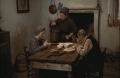una scena de L'Albero degli zoccoli, film interpretato dai contadini della campagna bergamasca