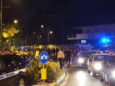 ieir fuori allo Stadio Adriatico