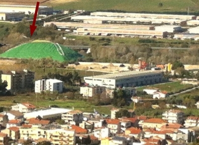 la discarica vista dall'alto