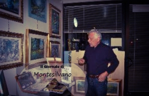 Il PIttore Gino Berardi nel suo studio