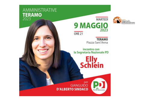 Elly Schlein a Teramo