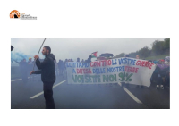 G7 Torino. Manifestanti bloccano tangenziale 10 minuti.