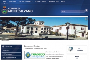 La home del sito istituzionale del Comune di Montesilvano