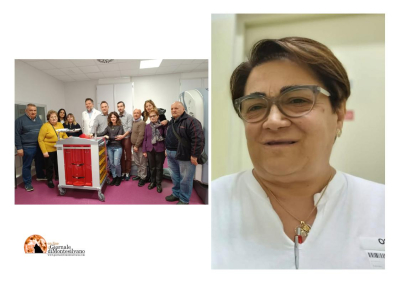 Oss vittima di incidente mentre si recava al lavoro. Donazione alla Radiologia di Lanciano