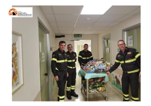 Vigili in ospedale, sorprese per i bambini ricoverati