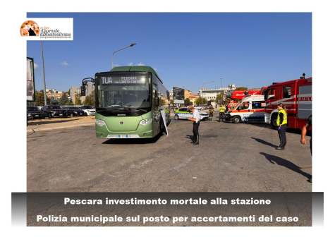 Pescara. Incidente alla stazione: persona muore investita da pullman extraurbano