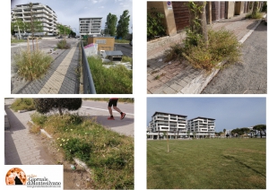 le foto del sig. Di Blasio, in cui si scorge Piazza Venezuela, pulita e sfalciata e le altre vie, compreso il lungomare