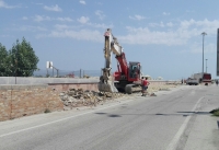 Giulianova/Porto. Iniziati stamani i lavori per la sistemazione dell'ingresso nord.