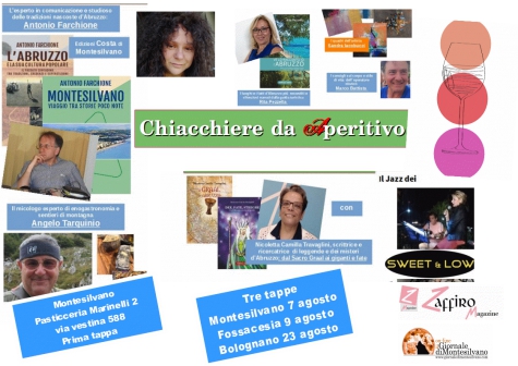 Chiacchiere da aperitivo. Parte da Montesilvano il format di Angela Curatolo