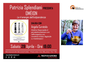 Omeion, le 4 energie dell'indipendenza, di Patrizia Splendiani alla Mondadori di Pescara