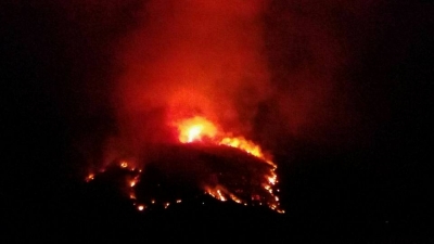 l'incendio sul Morrone