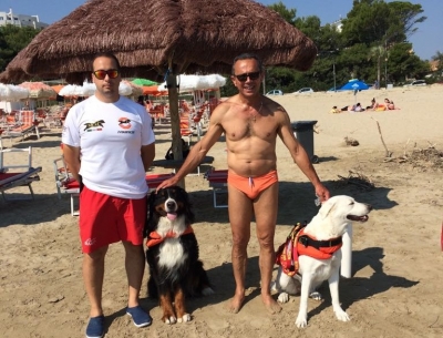 Montesilvano. Mare sicuro con la Scuola Italiana Cani di Salvataggio