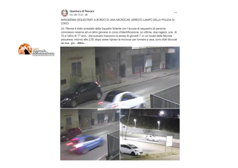 Pescara. Sequestrati due ragazzi, arresto lampo Polizia