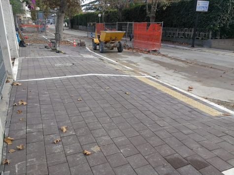 Pescara, lavori in via del Santuario