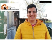 Nella foto Davide Pietrangelo, membro della delegazione, 23 anni, laureato in economiae mercati