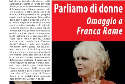 Festa della donna. I monologhi di Franca Rame
