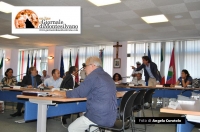 Una foto di repertorio durante un consiglio comunale, Maragno attuale sindaco attacca Cordoma, primo cittadino in quel periodo.