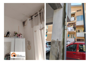 situazione in via Buozzi 40, dentro e fuori