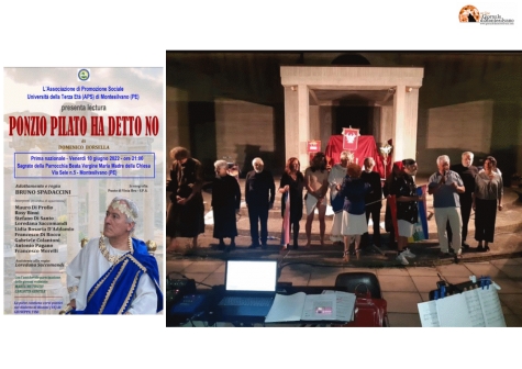 Montesilvano/teatro, Ponzio Pilato ha detto No di Domenico Borsella in via Sele.