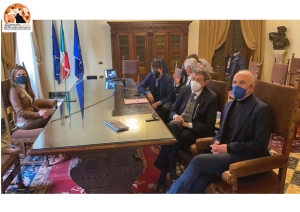 Nella foto Sindaco Masci, Marsilio, presidente di Regione, Sebastiani, presidente Pescara calcio che si allenerà per i gli anni a venire a Montesilvano