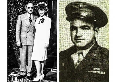 Santoro in divisa e con la moglie