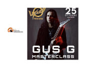 Gus G., l'ex chitarrista di Ozzy Osbourne fa lezione a Pescara.