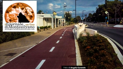 Pista ciclabile, zona in cui erano rpevisti parcheggi